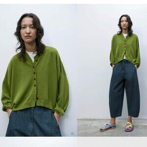 Cordera Cotton & Cashmere Cardigan, Woodbine